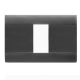 Placca Ral S45, sabbiata in tecnopolimero colore grigio noir 1 Mod. product photo Photo 01 2XS