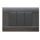 Placca Ral S45, sabbiata in tecnopolimero colore grigio noir 3 Mod. product photo Photo 01 2XS