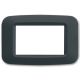 Placca in tecnopolimero per scatola rettangolare 3 Mod. color grigio noir product photo Photo 01 2XS
