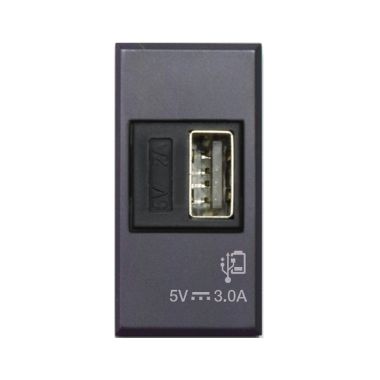 Caricatore USB tipo A, Tekla S44 colore grigio RAL 7016, 3A alimentazione 240V - finitura opaca - 1 Mod. product photo Photo 01 3XL