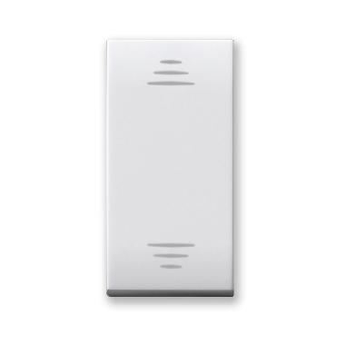 Deviatore tasto con gemma. Domus S44. colore RAL 9010. 1P 16AX illuminabile  finitura lucida  1 Mod. product photo Photo 01 3XL