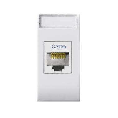 Presa RJ45 CAT5E UTP  non schermata  Domus S44 colore RAL 9010  finitura lucida  1 Mod. product photo Photo 01 3XL