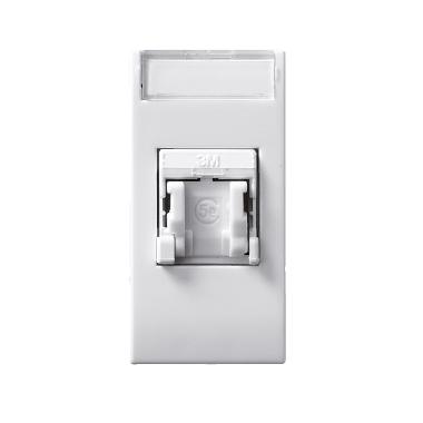 Presa RJ45 CAT5E UTP  non schermata  Domus S44 colore RAL 9010  finitura lucida  1 Mod. product photo Photo 01 3XL