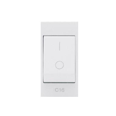 Interruttore automatico. Domus S44. colore RAL 9010. 1P+N 16A 3kA 250v finitura lucida  1 Mod. product photo Photo 01 3XL