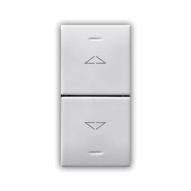 Doppio pulsante con frecce. Domus S44. colore RAL 9010.  1P NA+1P NA 10A 250v  finitura lucida  1 Mod. product photo Photo 01 3XL
