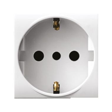 Presa schuko P30. Domus S44. colore RAL 9010.  2P+T 16A 250V  finitura lucida  2 Mod. product photo Photo 01 3XL