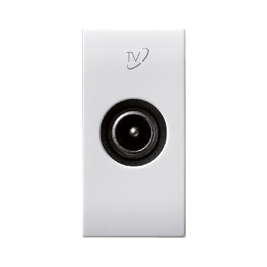 Presa TV/SAT maschio morsetto a vite. Domus S44. colore RAL 9010  attenuazione 6dB  finitura lucida  1 Mod. product photo Photo 01 3XL