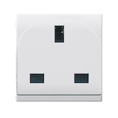 Presa std inglese. Domus S44. colore RAL 9010. 13A 250V 2P+T  finitura lucida  2 Mod. product photo Photo 01 3XL