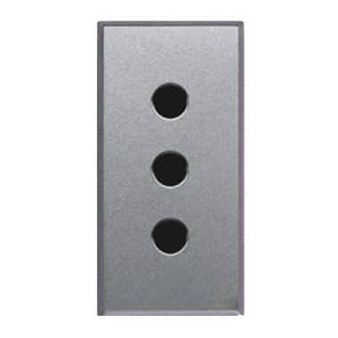 Presa standard italiano. Allumia S44. colore Grigio Tech. P11 2P+T 10A 250V  finitura lucida  1 Mod. product photo Photo 01 3XL