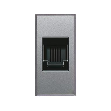 Presa RJ11 morsetti a vite. Allumia S44 colore Grigio Tech  finitura lucida  1 Mod. product photo Photo 01 3XL