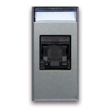 Presa RJ45 CAT5E UTP  non schermata  Allumia S44 colore Grigio Tech  finitura lucida  1 Mod. product photo Photo 01 3XL
