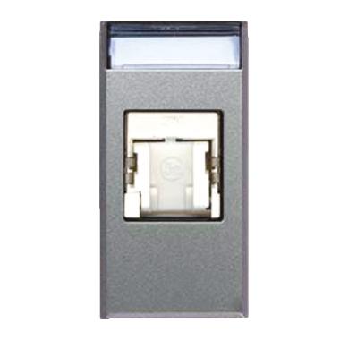 Presa RJ45 CAT6 FTP  schermata  Allumia S44 colore Grigio Tech  finitura lucida  1 Mod. product photo Photo 01 3XL