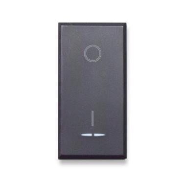 Interruttore con gemma. Tekla S44. colore grigio Tekla. 2P 16AX illuminabile  finitura opaca  1 Mod. product photo Photo 01 3XL