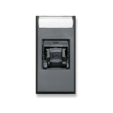 Presa RJ45 CAT5E UTP  non schermata  Tekla S44 colore grigio Tekla  finitura opaca  1 Mod. product photo Photo 01 3XL