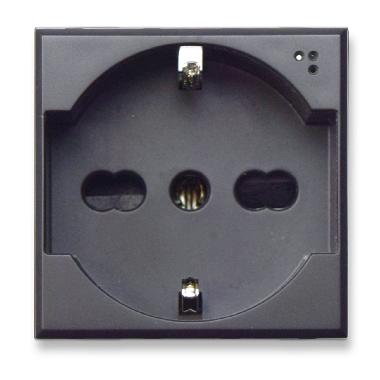 Presa schuko bipasso. Tekla S44. colore grigio Tekla.  2P+T 10/16A 250V  finitura opaca  2 Mod. product photo Photo 01 3XL