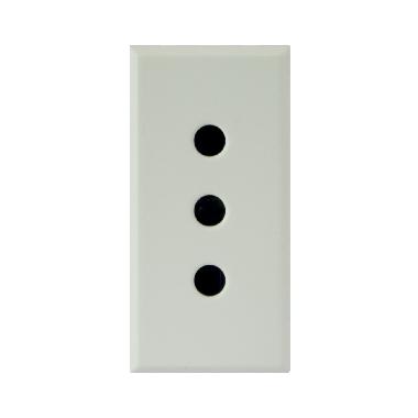 PRESA STANDARD ITALIANO. WHITEK S44. COLORE BIANCO. P11 2P+T 10A 250V  FINITURA OPACA  1 MOD. product photo Photo 01 3XL