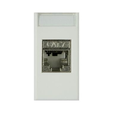 PRESA RJ45 CAT6 UTP  NON SCHERMATA  WHITEK S44 COLORE BIANCO  FINITURA OPACA  1 MOD. product photo Photo 01 3XL