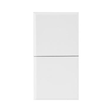 DOPPIO PULSANTE. WHITEK S44. COLORE BIANCO. 1P NA+1P NA 10A 250V  FINITURA OPACA  1 MOD. product photo Photo 01 3XL