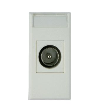 PRESA TV/SAT MASCHIO. WHITEK S44. COLORE BIANCO  FINITURA OPACA  1 MOD. product photo Photo 01 3XL