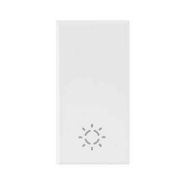 TASTO SIMBOLO LAMPADA WHITEK S44. COLORE BIANCO  FINITURA OPACA  1 MOD. product photo Photo 01 3XL