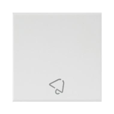 TASTO SIMBOLO SUONERIA WHITEK S44. COLORE BIANCO  FINITURA OPACA  2 MOD. product photo Photo 01 3XL
