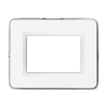 Placca Personal S44. colore bianco lucido  con cornicetta  3 Mod. product photo Photo 01 3XL