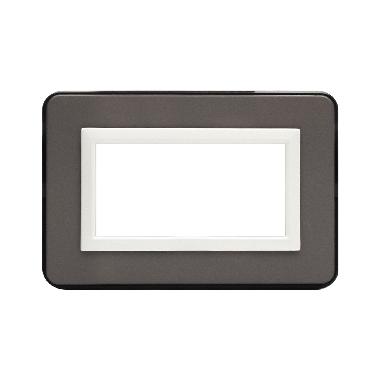 Placca Personal S44. colore grigio lucido  con cornicetta  4 Mod. product photo Photo 01 3XL