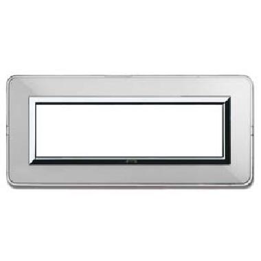 Placca Personal S44. colore alluminio naturale  con cornicetta  7 Mod. product photo Photo 01 3XL