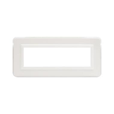 Placca Personal S44. colore bianco lucido  con cornicetta  7 Mod. product photo Photo 01 3XL