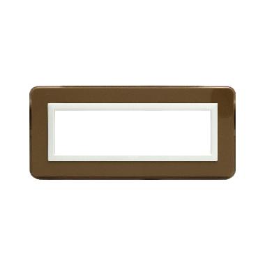 Placca Personal S44. colore beige lucido con cornicetta  7 Mod. product photo Photo 01 3XL
