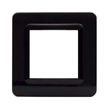 Placca tecnopolimero S44. in plastica colore grigio scuro lucido  2 Mod. product photo Photo 01 3XL