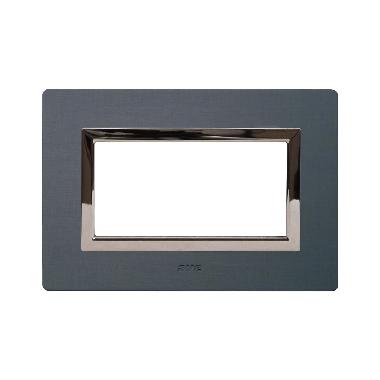 Placca Vera44 Alluminio. S44 colore antracite. con cornicetta   4 Mod. product photo Photo 01 3XL