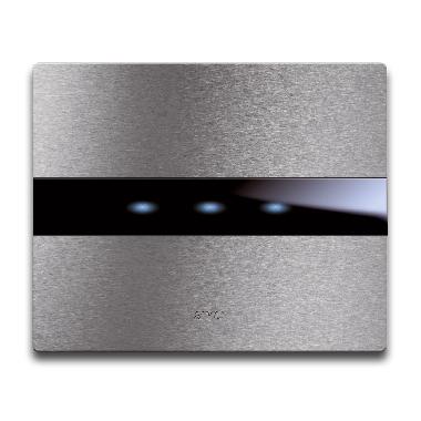 Placca Touch Alluminio S44. 3 comandi  colore alluminio naturale. 3 Mod. product photo Photo 01 3XL