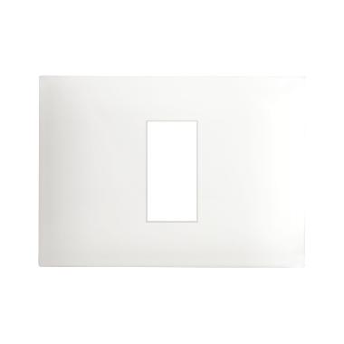 Placca Tecnopolimero Young S44. colore bianco totale  1 Mod. product photo Photo 01 3XL