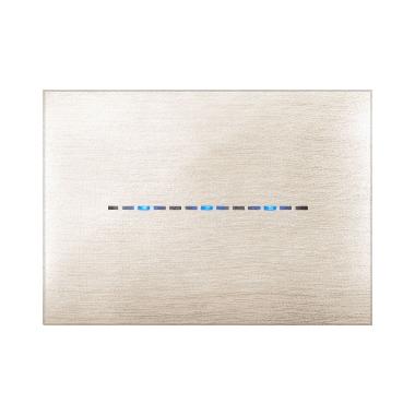 PLACCA YOUNG TOUCH. S44 TECNOPOLIMERO COLORE BEIGE SPAZZOLATO 3D  3 COMANDI A SCOMPARSA  3 MOD. product photo Photo 01 3XL