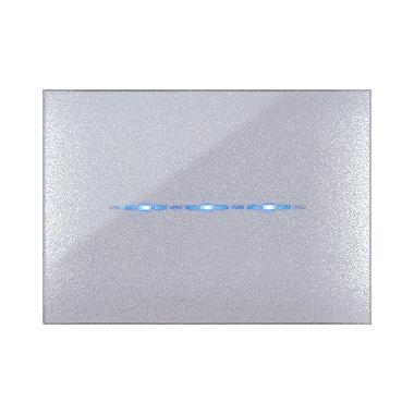 PLACCA YOUNG TOUCH. S44 TECNOPOLIMERO COLORE GRIGIO METALLIZZATO  3 COMANDI A SCOMPARSA  3 MOD. product photo Photo 01 3XL