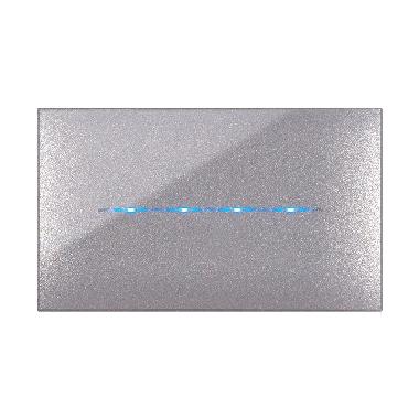 PLACCA YOUNG TOUCH. S44 TECNOPOLIMERO COLORE GRIGIO METALLIZZATO  4 COMANDI A SCOMPARSA  4 MOD. product photo Photo 01 3XL