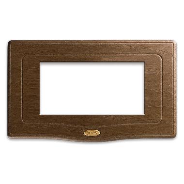 Placca England Style S44. in legno colore noce  4 moduli product photo Photo 01 3XL