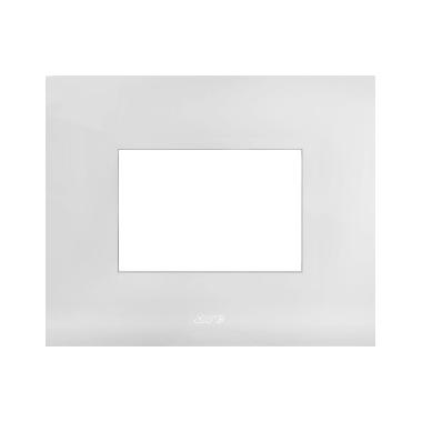 PLACCA SMART44 IN METALLO COLORE BIANCO OPACO  3 MOD. product photo Photo 01 3XL