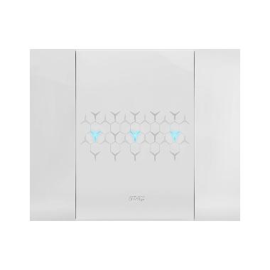 PLACCA SMART TOUCH METALLO. FINO A 6 COMANDI. COLORE BIANCO OPACO. 3 MOD. product photo Photo 01 3XL