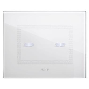 Placca Touch Vetro. S44 colore bianco 2 comandi. 3 Mod. product photo Photo 01 3XL