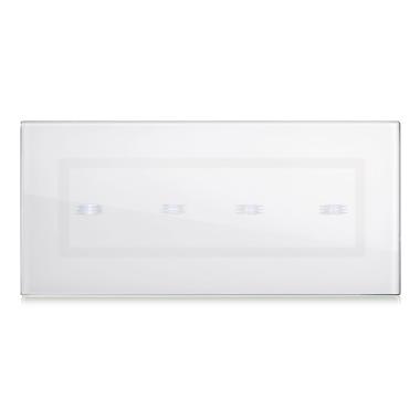Placca Touch Vetro. S44 colore bianco 4 comandi. 7 Mod. product photo Photo 01 3XL