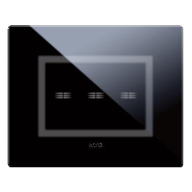 Placca Touch Vetro. S44 colore nero assoluto 3 comandi. 3 Mod. product photo Photo 01 3XL