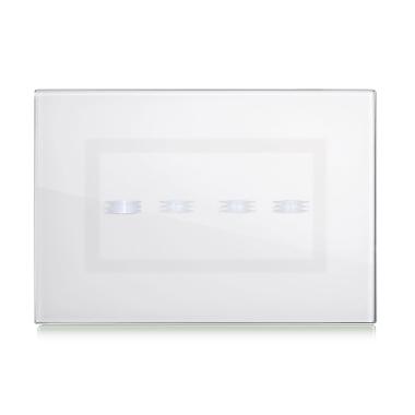 Placca Touch Vetro. S44 colore bianco 4 comandi. 4 Mod. product photo Photo 01 3XL