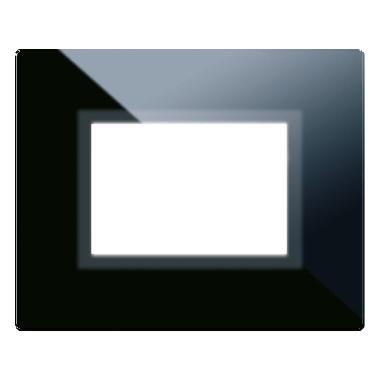 Placca Touch Vetro. S44 per segnalaziome colore nero assoluto. 3 Mod. product photo Photo 01 3XL
