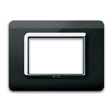 Placca tecnopolimero. S44 colore nero assoluto. cornice  3 Mod. product photo Photo 01 3XL