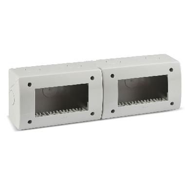 Contenitore autoportante IP40. S44 colore RAL 7035 per minicanali  8(4+4) Mod. product photo Photo 01 3XL