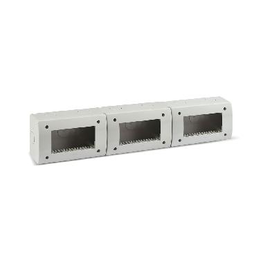 Contenitore autoportante IP40. S44 colore RAL 7035 per minicanali  12(4+4+4) Mod. product photo Photo 01 3XL