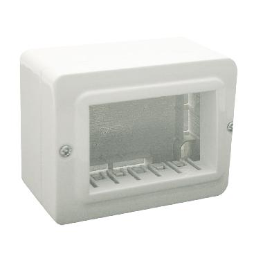 CONTENITORE AUTOPORTANTE MINICANALI IP40. S44 COLORE RAL 9010 PER MINICANALI  3 MOD. product photo Photo 01 3XL
