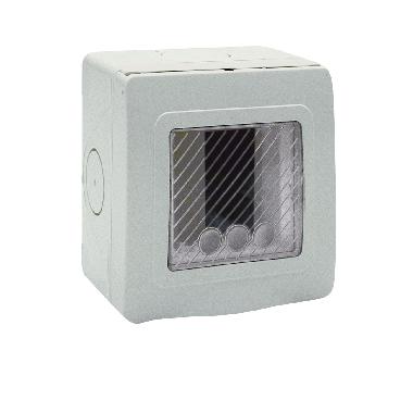Contenitore autoportante stagno IP55 RAL 7035 per tubo  sportello con membrana cedibile  1 Mod. product photo Photo 01 3XL